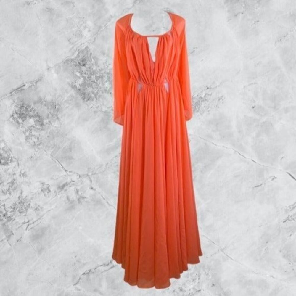 Michael Costello x REVOLVE Vallarta Gown - Orange - Picture 1 of 12